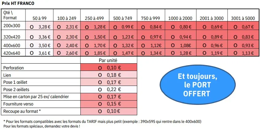 Tarifs calendriers 2026.webp