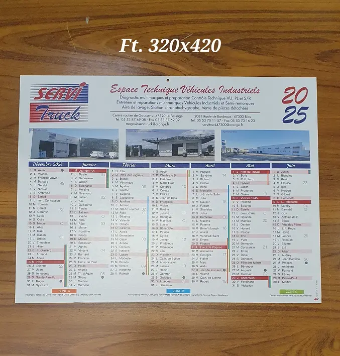 Calendrier 320X420